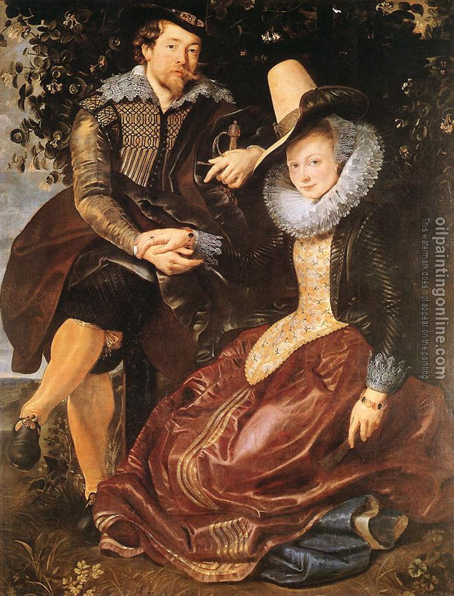Rubens, Peter Paul - The Artist and His First Wife, Isabella Brant, in the Honeysuckle Bower